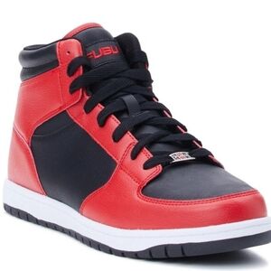 FUBU Men's Heritage Basketball High Top Sneakers    Red & Black Size 10     NWT